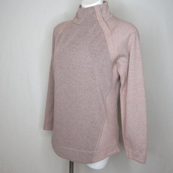 Prana Pink BRANDIE Sweater Mock Thermal Women's L Large - Picture 2 of 10